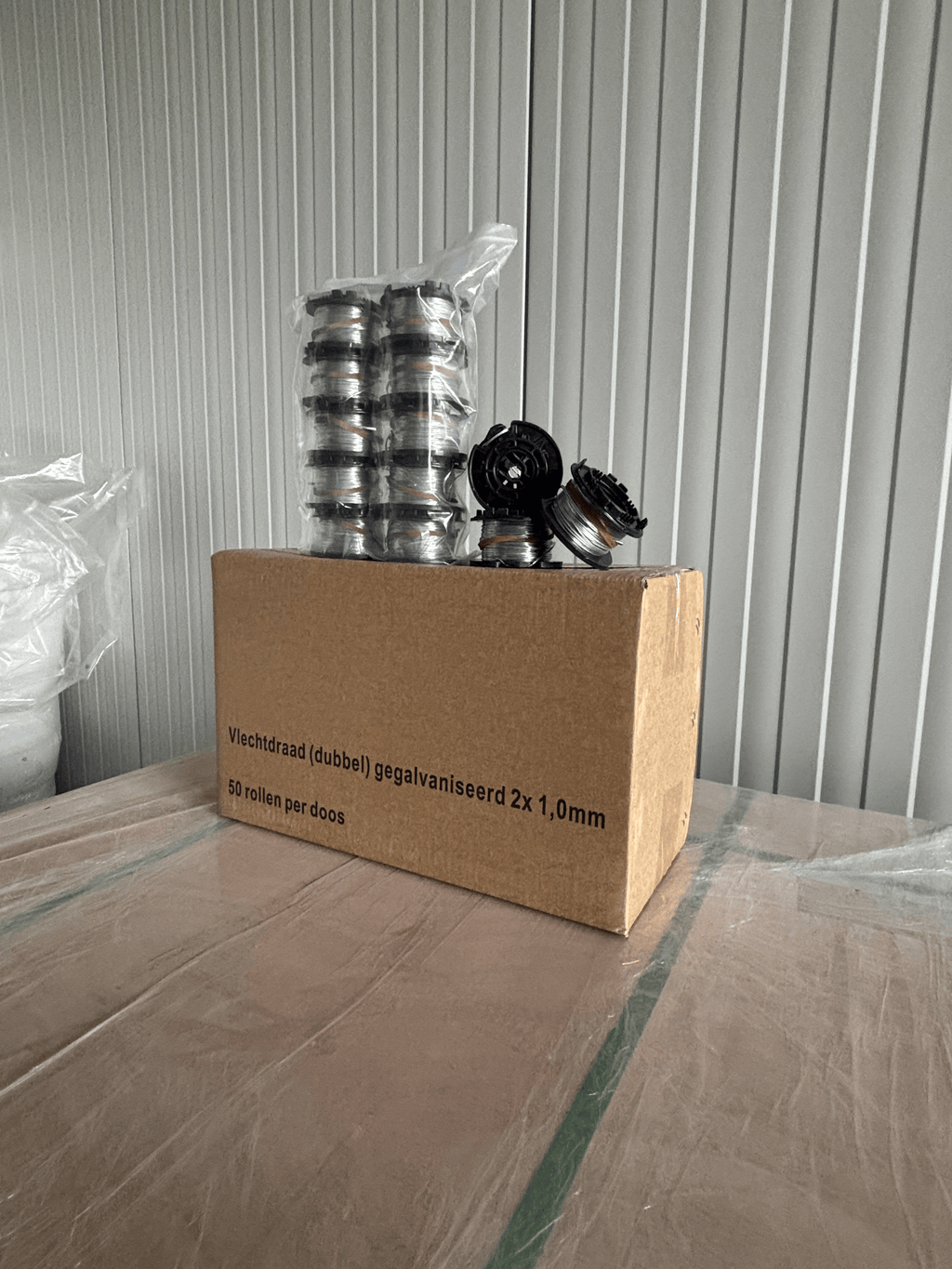 Vlechtdraad dubbel verzinkt 2x1.0mm (50 stuks)