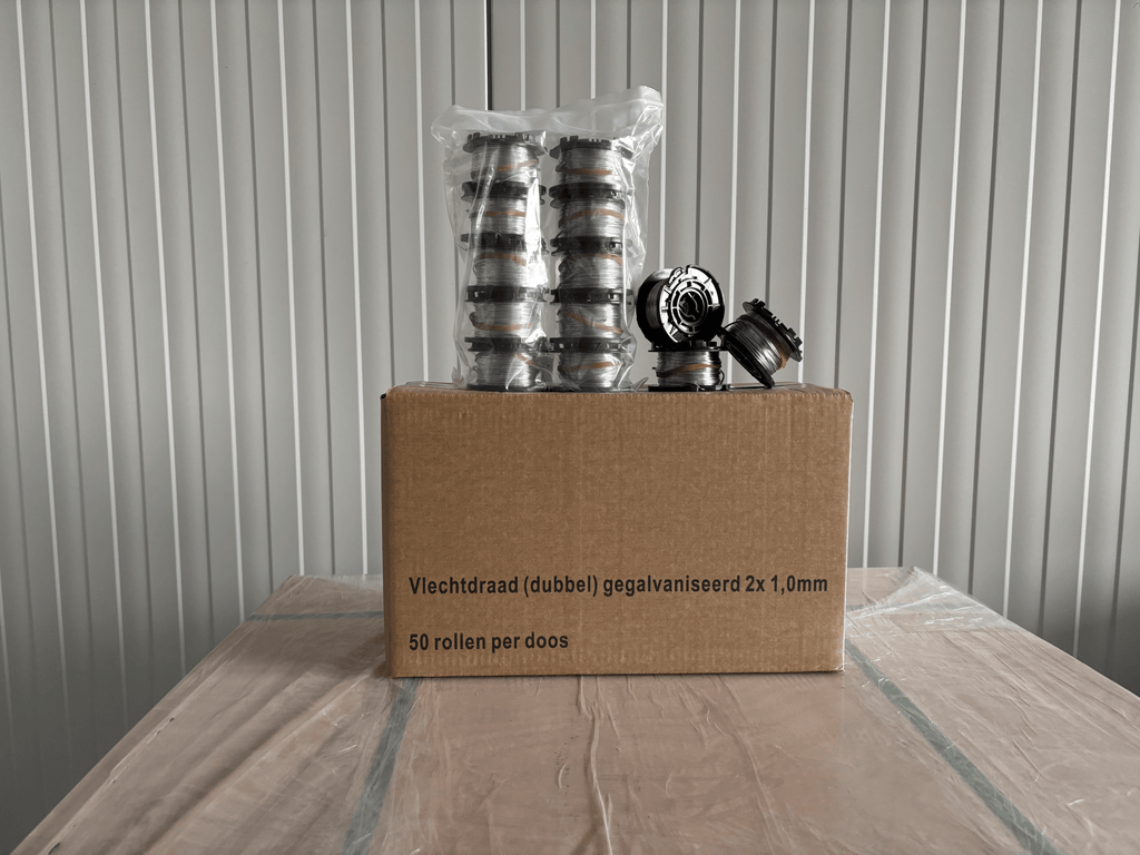 Vlechtdraad dubbel verzinkt 2x1.0mm (50 stuks)